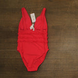 Mimi Flamingo Soleil Solids Sonny One Piece Swimsuit 900050231 Punch Pink Red 4