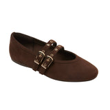 Universal Thread Double Strap Mary Jane Ballet Flats Chocolate Brown 7W