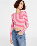 Tommy Jeans Women's Back-Cutout Striped Ribbed Top T2GHNECG