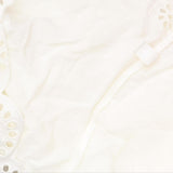 Womens Unlined Crochet Trim Long Sleeve Blouse Shirt Top White See Measurements