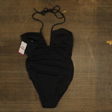 Vince Camuto Womens Standard V-Wire Cut Out One Piece Swimsuit V09102 Black 12