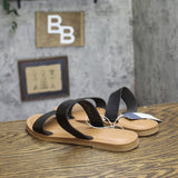 Universal Thread Freya Footbed 2-Band Sandals 94805538 Black 8W