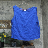 Lauren Ralph Lauren Womens Top & Pants Cover Up Swim Woven Blue Saturn M