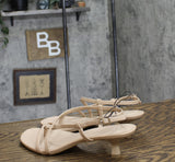 A New Day Womens Reggie Toe Thong Strappy Heels 92611233 Tan Brown 10M