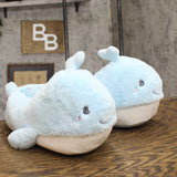 Cat & Jack Kids Boys Whale Character Slippers 92541968 Blue XL (6-7)