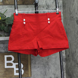 INC International Concepts Bengaline Knit Regular Shorts Cherry Candy Red 10