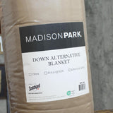 Madison Park Windom Lightweight Down Alternative Blanket Satin Trim Brown King