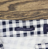 Charter Club Lexington Straight Leg Pants Gingham Navy Blue / White 10