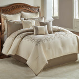 Riverbrook Home Hilcrest 9-Piece Comforter Set 77327 Ivory / Gold Queen