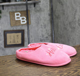 Dluxe By Dearfoams Womens Hello Love Slide Slippers 92285261 Pink L