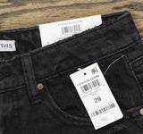 And Now This Womens Distressed Ultra High Rise Straight Jeans Black 29