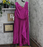 Taylor Womens Ruffle Front Sleeveless Midi Dress 165adea2232601 Berry Purple 10P