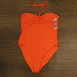 Andie Zoe Tie-Neck One-Piece Swimsuit AO614 Vermillion Orange XL