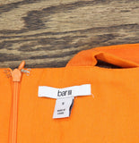 Bar III Womens Mini Linen Blend Dress Lined Bright Orange S