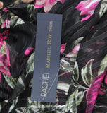 RACHEL Rachel Roy Womens Mae Printed Tiered Maxi Dress Cascade Multi Black 6