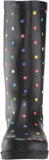 Sugar Women's Raffle Printed Rain Boot RAFFLE4 Black Fiesta Dot 10M