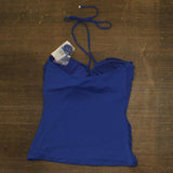 Michael Michael Kors Womens Halter Tankini Swim Top MM7M760 Bright Royal Blue XL