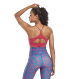 Reebok Womens Padded Workout Ready Sports Bra HI6919 Pink / White 2XL