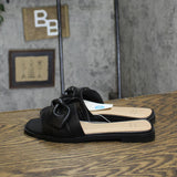 A New Day Womens Maple Knotted Bow Slide Sandals 91745610 Black 7.5M