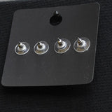 New York & Company Knot & Pearl Stud Earrings Silver Gray / White