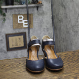 Easy Spirit Block Heel Clarice Wedge Heels SECLARICE Dark Blue 5.5M