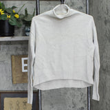 Wilfred Womens Rolled Mock Neck Pullover Long Sleeve Sweater Stone Brown S