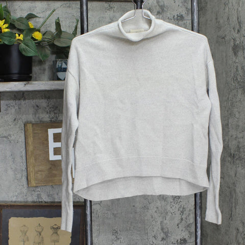 Wilfred Womens Rolled Mock Neck Pullover Long Sleeve Sweater Stone Brown S