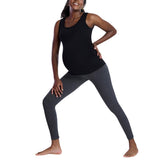 Motherhood Maternity Womens Side Ruched Scoop Neck Pregnancy Tank Top Black XS
