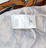 Officine Generale Button-Down Camp Shirt Rouille Iced Coffee Brown Multi S