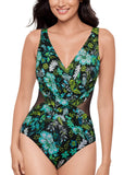 Miraclesuit Florica Crossover Soft Cup One Piece Swimsuit Florica Black Multi 16