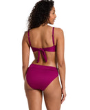 Bar III Womens Pucker Up V-Wire Bralette Bikini Swim Top Plumberry Purple M
