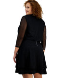 City Studios Womens Trendy Plus Size Glitter Open-Front Shrug Black 3X