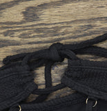Salt + Cove Juniors Rib Scrunch Scoop-Neck Bikini Swim Top SC251005BT Black S
