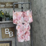 Midnight Bakery Womens 2-Pc. Marion Satin Cami Pajama Set MON140 Creme Pink M