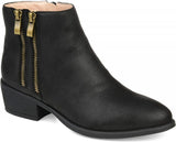 Journee Collection Womens Double Zipper Jayda Bootie JAYDA-BOOTIE Black 7.5M