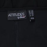 Attitudes by Renee Womens Flowy A-Line Knit Unlined Dress Black LP