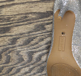 On 34th Womens Jeules Pointed-Toe Slip-on Pumps Silver Glitter Gray 7.5M