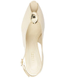 Arezzo Womens Olivia High Stiletto Leather Pumps Panacota Off White 6.5B