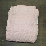 Poppy & Fritz Scrunch Stripe 2-Piece Pink Microfiber Twin Quilt Set Pink Twin