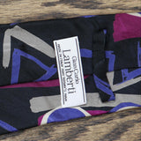 Gian Carlo Lamberti Mens Abstract 100% Silk 3" Italy Necktie Black Multi OS