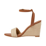 A New Day Womens Tish Single Band Ankle Strap Wedge Heels 93320408 Tan Brown 8M