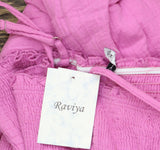 Raviya Womens Cotton Maxi Dress Cover-Up 76618 Pink M