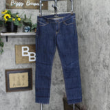 Old Navy Womens The Diva Stretch Denim Straight Leg Jeans Blue 8 Long