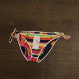 Trina Turk Womens Side Tie Anniversary Stripe Swim Bottom Multicolor Pink 8