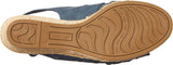 Bella Vita Women's Cheerful Wedge Sandal CHRFL Navy Linen Print Blue 8.5M