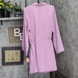 State Of Day Womens Silk Touch Self-Tie Robe 100180215MS Mauve Orchid Purple 2XL