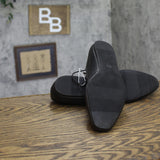 Wild Fable Lace-Up D-Toe Slip-On Ballet Flats with Rivet Trim 94646980 Black 9M