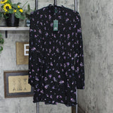 Wild Fable Women's Floral Print Long Sleeve High Neck Smocked Floral Dress
