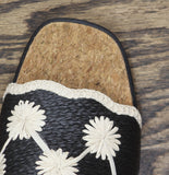 JBU By Jambu Comfort Casual Fashion Slip On Wedge Sandal Black / White 9.5M