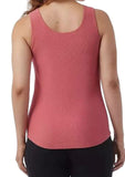 32 Degrees Cool Womens Ribbed Fitted Bra Tank 1760130 Slate Rose M